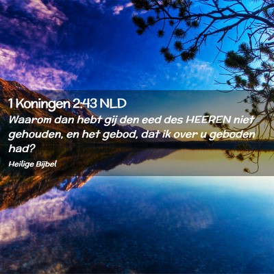 Picture 02 - 1 Koningen 2:43 NLD - Waarom dan hebt gij den eed des HEEREN niet - Bible Verse Picture