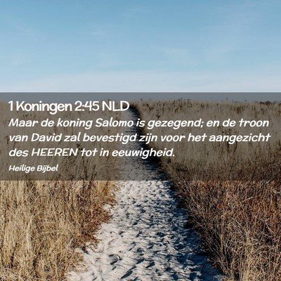 Picture 02 - 1 Koningen 2:45 NLD - Maar de koning Salomo is gezegend; en de troon - Bible Verse Picture