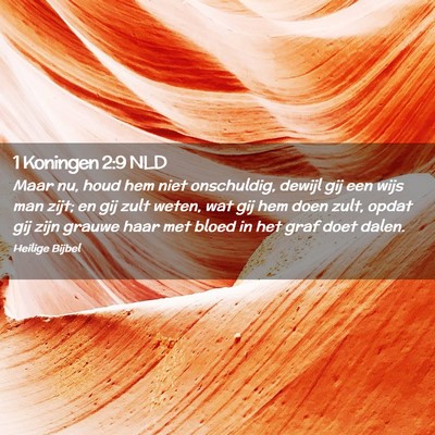 Picture 02 - 1 Koningen 2:9 NLD - Maar nu, houd hem niet onschuldig, dewijl gij een - Bible Verse Picture