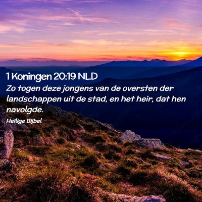 Picture 02 - 1 Koningen 20:19 NLD - Zo togen deze jongens van de oversten der - Bible Verse Picture