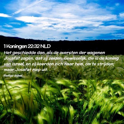 Picture 02 - 1 Koningen 22:32 NLD - Het geschiedde dan, als de oversten der wagenen - Bible Verse Picture