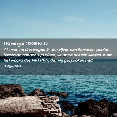 Picture 02 - 1 Koningen 22:38 NLD - Als men nu den wagen in den vijver van Samaria - Bible Verse Picture