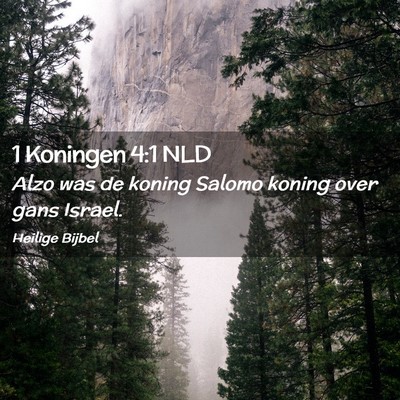 Picture 02 - 1 Koningen 4:1 NLD - Alzo was de koning Salomo koning over gans - Bible Verse Picture