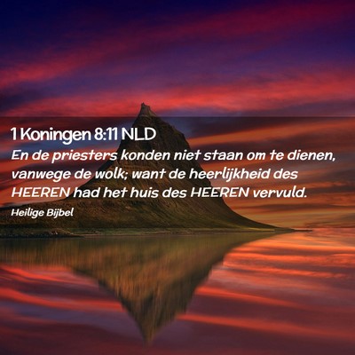 Picture 02 - 1 Koningen 8:11 NLD - En de priesters konden niet staan om te dienen, - Bible Verse Picture