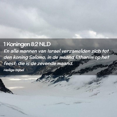 Picture 02 - 1 Koningen 8:2 NLD - En alle mannen van Israel verzamelden zich tot - Bible Verse Picture
