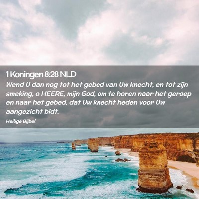 Picture 02 - 1 Koningen 8:28 NLD - Wend U dan nog tot het gebed van Uw knecht, en - Bible Verse Picture