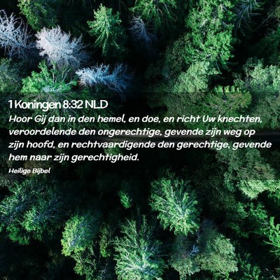 Picture 02 - 1 Koningen 8:32 NLD - Hoor Gij dan in den hemel, en doe, en richt Uw - Bible Verse Picture