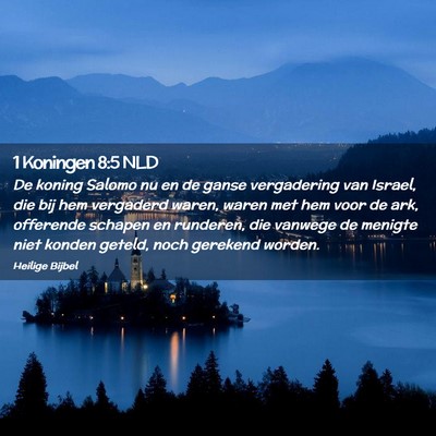 Picture 02 - 1 Koningen 8:5 NLD - De koning Salomo nu en de ganse vergadering van - Bible Verse Picture