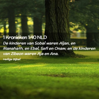 Picture 02 - 1 Kronieken 1:40 NLD - De kinderen van Sobal waren Aljan, en Manahath, - Bible Verse Picture