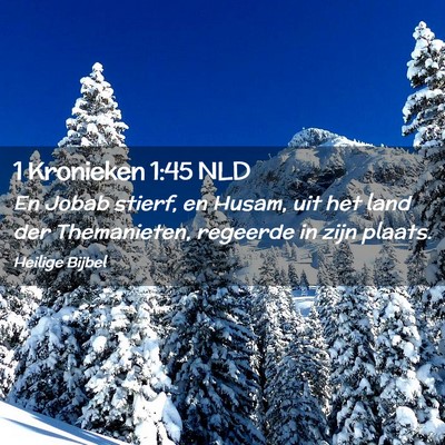 Picture 02 - 1 Kronieken 1:45 NLD - En Jobab stierf, en Husam, uit het land der - Bible Verse Picture