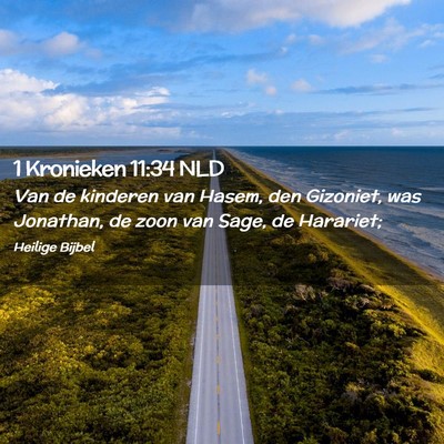 Picture 02 - 1 Kronieken 11:34 NLD - Van de kinderen van Hasem, den Gizoniet, was - Bible Verse Picture