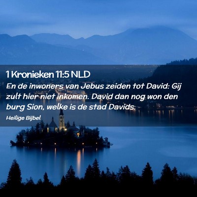 Picture 02 - 1 Kronieken 11:5 NLD - En de inwoners van Jebus zeiden tot David: Gij - Bible Verse Picture
