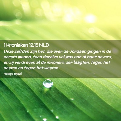 Picture 02 - 1 Kronieken 12:15 NLD - Deze zelfden zijn het, die over de Jordaan gingen - Bible Verse Picture