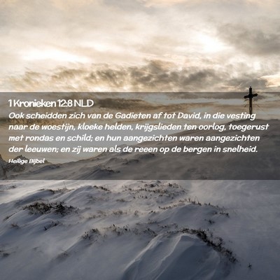 Picture 02 - 1 Kronieken 12:8 NLD - Ook scheidden zich van de Gadieten af tot David, - Bible Verse Picture