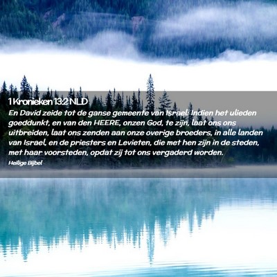 Picture 02 - 1 Kronieken 13:2 NLD - En David zeide tot de ganse gemeente van Israel: - Bible Verse Picture