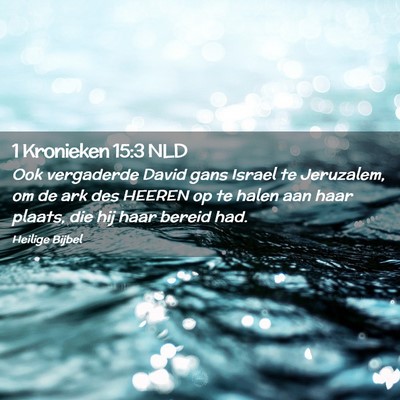 Picture 02 - 1 Kronieken 15:3 NLD - Ook vergaderde David gans Israel te Jeruzalem, om - Bible Verse Picture