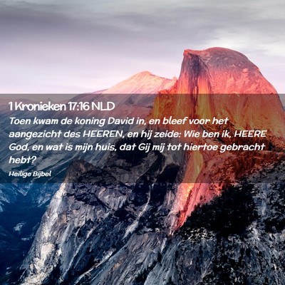Picture 02 - 1 Kronieken 17:16 NLD - Toen kwam de koning David in, en bleef voor het - Bible Verse Picture
