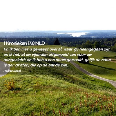 Picture 02 - 1 Kronieken 17:8 NLD - En Ik ben met u geweest overal, waar gij - Bible Verse Picture