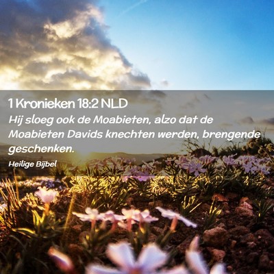 Picture 02 - 1 Kronieken 18:2 NLD - Hij sloeg ook de Moabieten, alzo dat de Moabieten - Bible Verse Picture