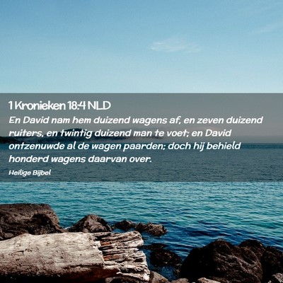 Picture 02 - 1 Kronieken 18:4 NLD - En David nam hem duizend wagens af, en zeven - Bible Verse Picture