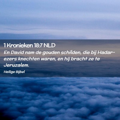 Picture 02 - 1 Kronieken 18:7 NLD - En David nam de gouden schilden, die bij - Bible Verse Picture
