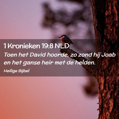 Picture 02 - 1 Kronieken 19:8 NLD - Toen het David hoorde, zo zond hij Joab en het - Bible Verse Picture