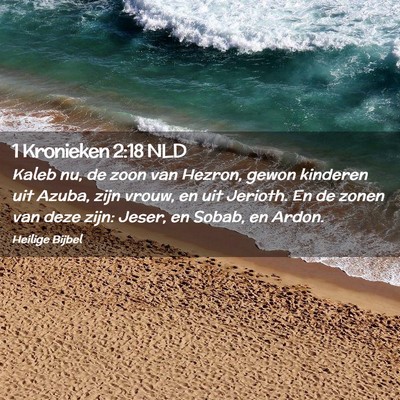 Picture 02 - 1 Kronieken 2:18 NLD - Kaleb nu, de zoon van Hezron, gewon kinderen uit - Bible Verse Picture