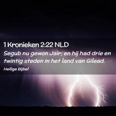 Picture 02 - 1 Kronieken 2:22 NLD - Segub nu gewon Jair; en hij had drie en twintig - Bible Verse Picture