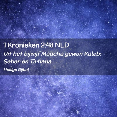 Picture 02 - 1 Kronieken 2:48 NLD - Uit het bijwijf Maacha gewon Kaleb: Seber en - Bible Verse Picture