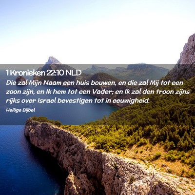 Picture 02 - 1 Kronieken 22:10 NLD - Die zal Mijn Naam een huis bouwen, en die zal Mij - Bible Verse Picture
