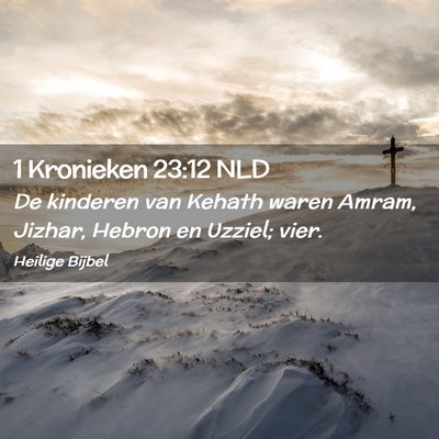 Picture 02 - 1 Kronieken 23:12 NLD - De kinderen van Kehath waren Amram, Jizhar, - Bible Verse Picture