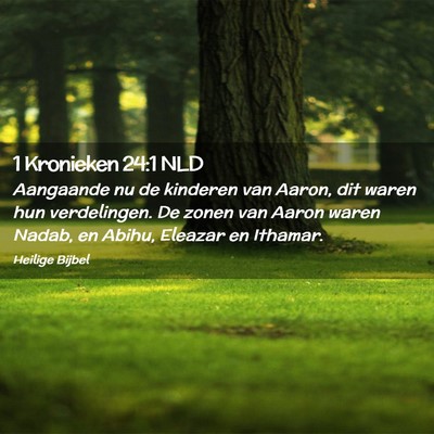 Picture 02 - 1 Kronieken 24:1 NLD - Aangaande nu de kinderen van Aaron, dit waren hun - Bible Verse Picture