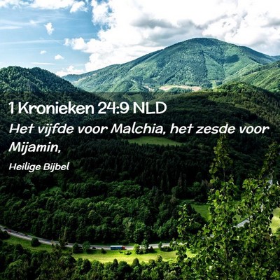 Picture 02 - 1 Kronieken 24:9 NLD - Het vijfde voor Malchia, het zesde voor - Bible Verse Picture