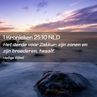 Picture 02 - 1 Kronieken 25:10 NLD - Het derde voor Zakkur; zijn zonen en zijn - Bible Verse Picture