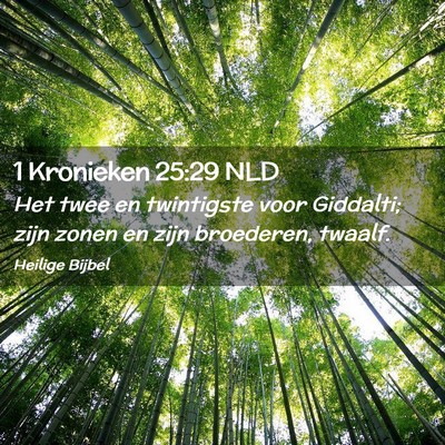 Picture 02 - 1 Kronieken 25:29 NLD - Het twee en twintigste voor Giddalti; zijn zonen - Bible Verse Picture