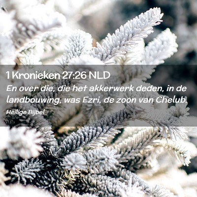 Picture 02 - 1 Kronieken 27:26 NLD - En over die, die het akkerwerk deden, in de - Bible Verse Picture