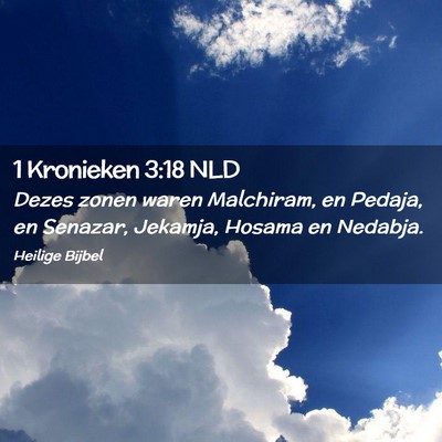 Picture 02 - 1 Kronieken 3:18 NLD - Dezes zonen waren Malchiram, en Pedaja, en - Bible Verse Picture