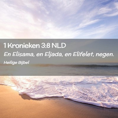 Picture 02 - 1 Kronieken 3:8 NLD - En Elisama, en Eljada, en Elifelet, - Bible Verse Picture