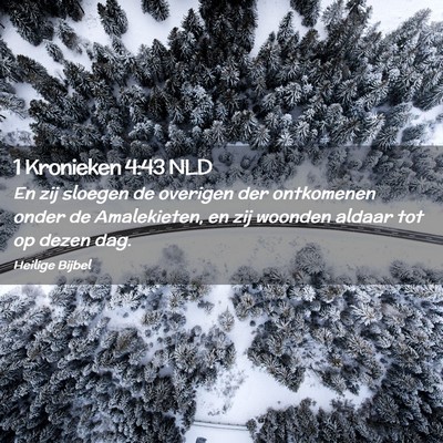 Picture 02 - 1 Kronieken 4:43 NLD - En zij sloegen de overigen der ontkomenen onder - Bible Verse Picture