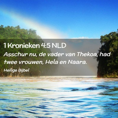 Picture 02 - 1 Kronieken 4:5 NLD - Asschur nu, de vader van Thekoa, had twee - Bible Verse Picture