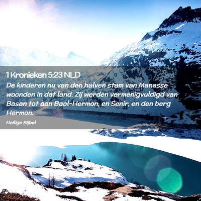 Picture 02 - 1 Kronieken 5:23 NLD - De kinderen nu van den halven stam van Manasse - Bible Verse Picture
