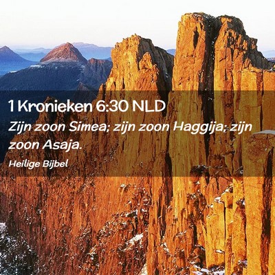 Picture 02 - 1 Kronieken 6:30 NLD - Zijn zoon Simea; zijn zoon Haggija; zijn zoon - Bible Verse Picture