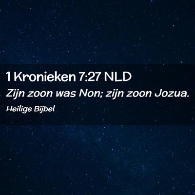 Picture 02 - 1 Kronieken 7:27 NLD - Zijn zoon was Non; zijn zoon - Bible Verse Picture