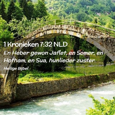 Picture 02 - 1 Kronieken 7:32 NLD - En Heber gewon Jaflet, en Somer, en Hotham, en - Bible Verse Picture