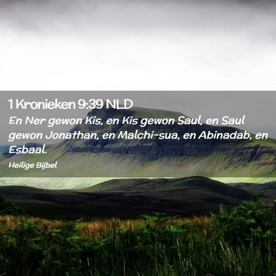 Picture 02 - 1 Kronieken 9:39 NLD - En Ner gewon Kis, en Kis gewon Saul, en Saul - Bible Verse Picture