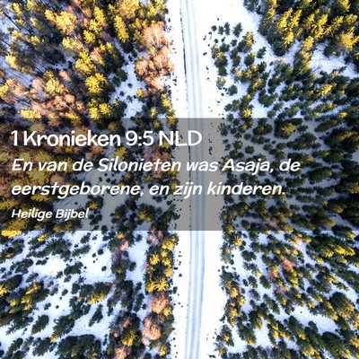 Picture 02 - 1 Kronieken 9:5 NLD - En van de Silonieten was Asaja, de eerstgeborene, - Bible Verse Picture
