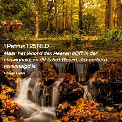Picture 02 - 1 Petrus 1:25 NLD - Maar het Woord des Heeren blijft in der - Bible Verse Picture