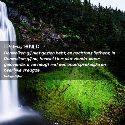 Picture 02 - 1 Petrus 1:8 NLD - Denwelken gij niet gezien hebt, en nochtans - Bible Verse Picture