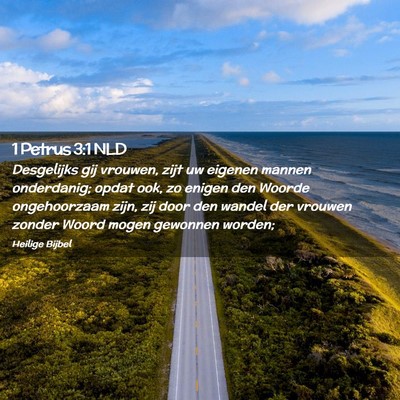 Picture 02 - 1 Petrus 3:1 NLD - Desgelijks gij vrouwen, zijt uw eigenen mannen - Bible Verse Picture