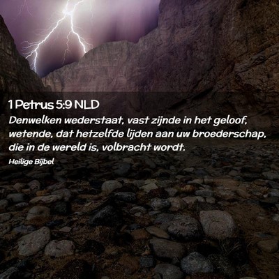 Picture 02 - 1 Petrus 5:9 NLD - Denwelken wederstaat, vast zijnde in het geloof, - Bible Verse Picture